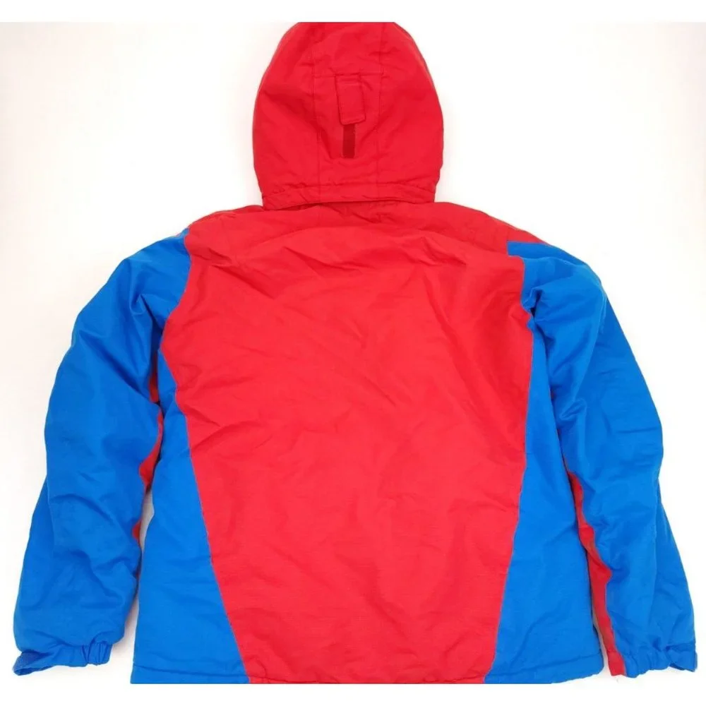 Salomon Girls Size 14Y XL Ski Jacket Hooded Advanced Skin Dry Coat Blue Red